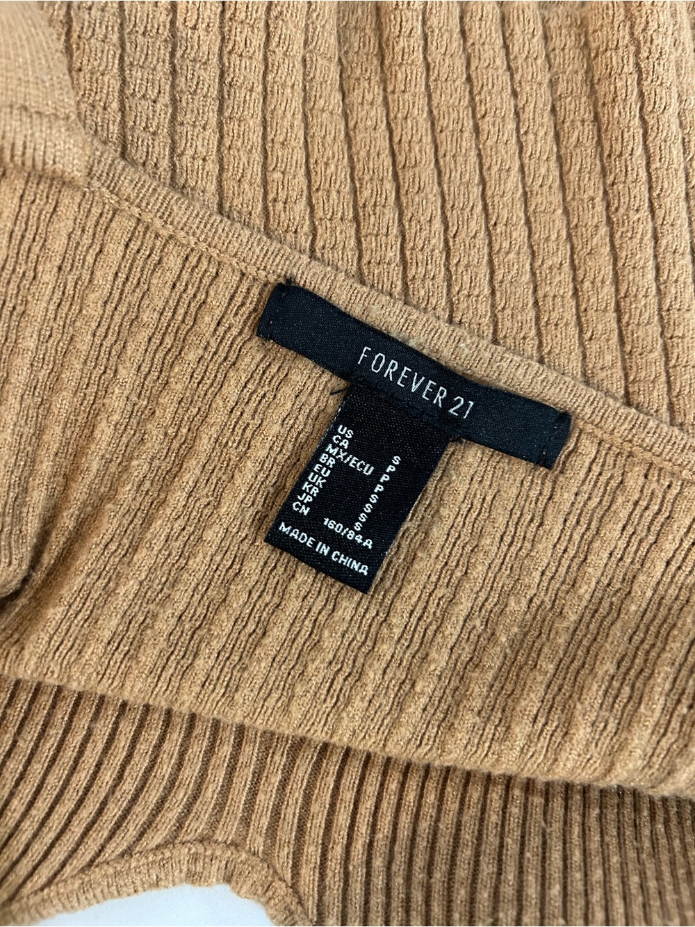 Forever 21 Camel Ribbed Cropped Tank - Picture 4 of 6